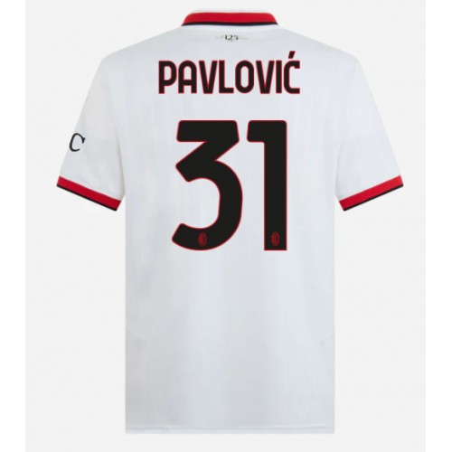 Dres AC Milan Strahinja Pavlovic #31 Gostujuci 2024-25 Kratak Rukav